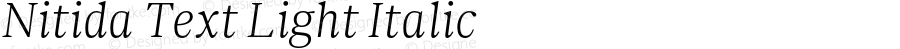 Nitida Text Light Italic