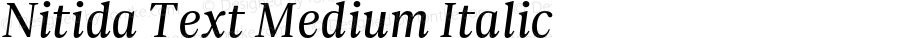 Nitida Text Medium Italic