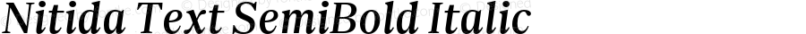 Nitida Text SemiBold Italic