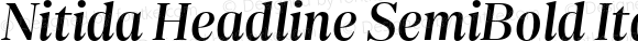 Nitida Headline SemiBold Italic