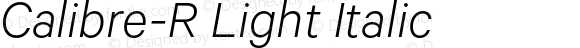 Calibre-R Light Italic Version 2.001 | web-OT