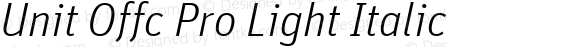 Unit Offc Pro Light Italic