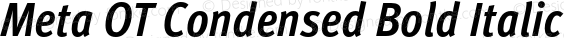 Meta OT Condensed Bold Italic