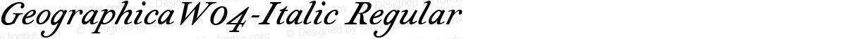 GeographicaW04-Italic Regular