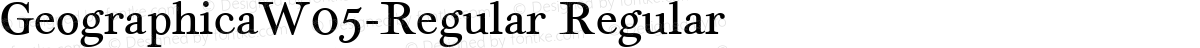 GeographicaW05-Regular Regular