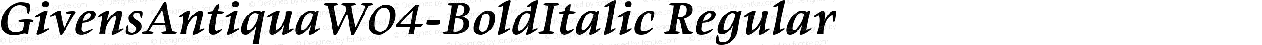 Givens Antiqua W04 Bold Italic