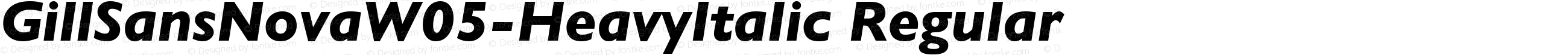 GillSansNovaW05-HeavyItalic Regular