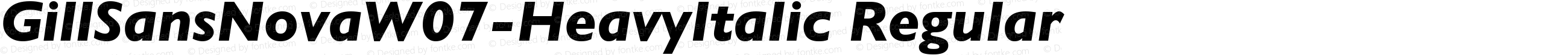 GillSansNovaW07-HeavyItalic Regular