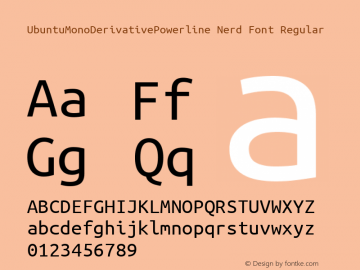 UbuntuMonoDerivativePowerline Nerd Font