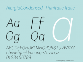 AlergiaCondensed-Thinitalic