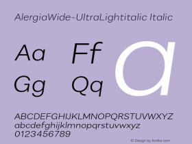 AlergiaWide-UltraLightitalic