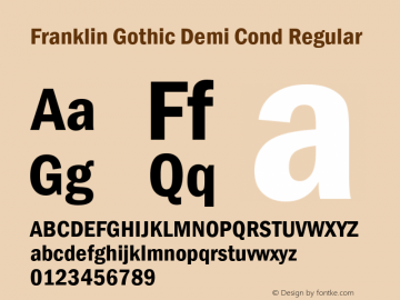 Franklin Gothic Demi Cond