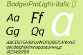 BadgerProLight-Italic