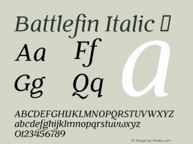 Battlefin Italic