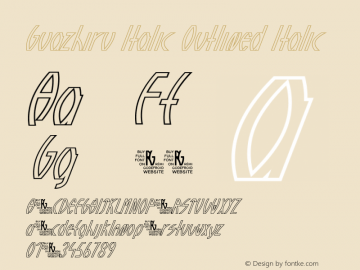 Guazhiru Italic Outlined