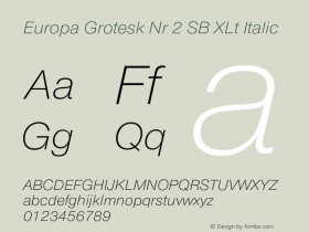 Europa Grotesk Nr 2 SB XLt