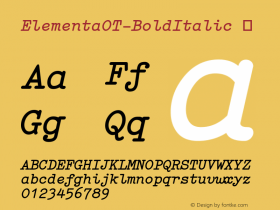 ElementaOT-BoldItalic