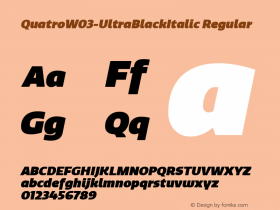 Quatro-UltraBlackItalic