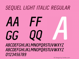 Sequel Light Italic