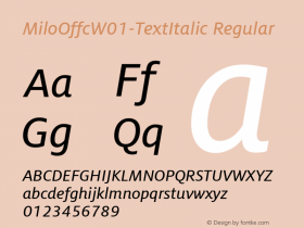 MiloOffc-TextItalic