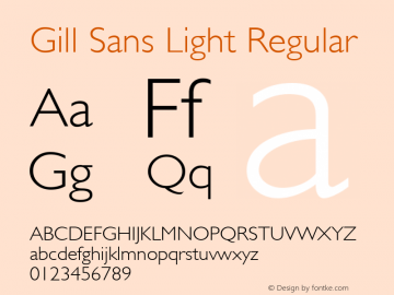 Gill Sans Light