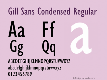 Gill Sans Condensed