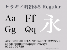 ヒラギノ明朝体5