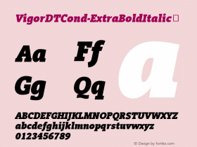 VigorDTCond-ExtraBoldItalic