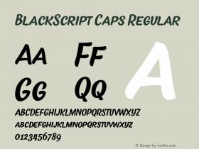 BlackScript Caps