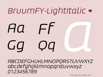 BruumFY-LightItalic