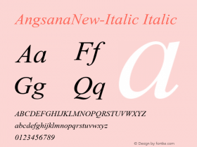 AngsanaNew-Italic