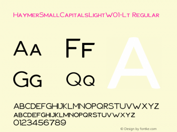 HaymerSmallCapitalsLight-Lt