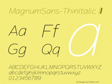 MagnumSans-ThinItalic