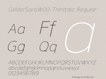 GelderSans-ThinItalic