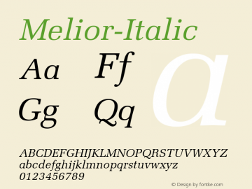 Melior-Italic