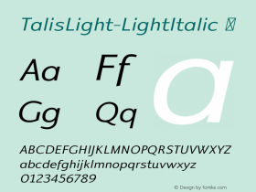 TalisLight-LightItalic