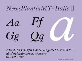 NewsPlantinMT-Italic