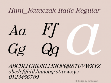 Huni_Rataczak Italic