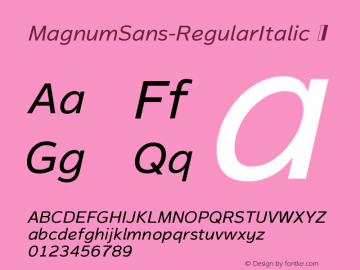 MagnumSans-RegularItalic