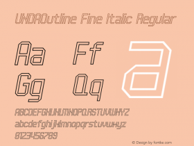 UNDAOutline Fine Italic