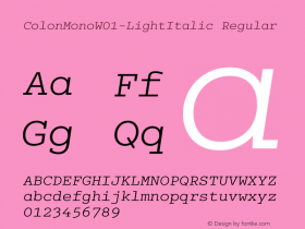 ColonMono-LightItalic