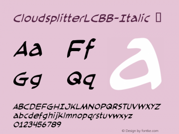 CloudsplitterLCBB-Italic