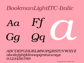 BookmanLightITC-Italic