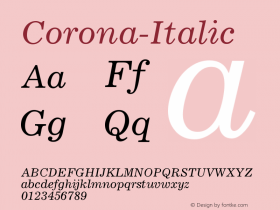 Corona-Italic