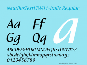 NautilusTextLT-Italic