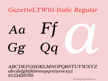 GazetteLT-Italic