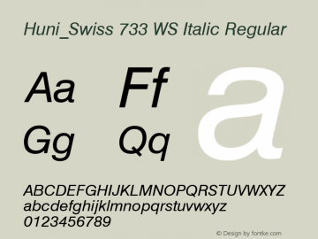 Huni_Swiss 733 WS Italic