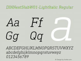 DINNextSlab-LightItalic