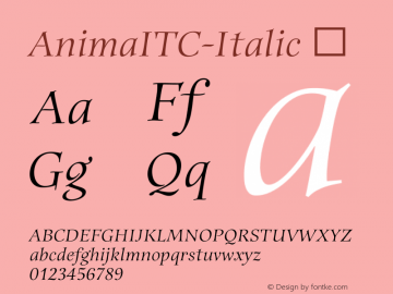 AnimaITC-Italic