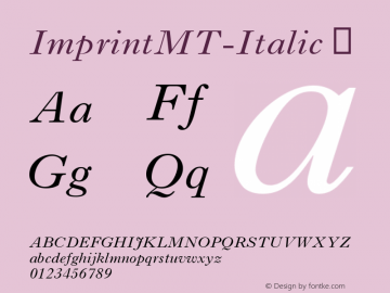 ImprintMT-Italic